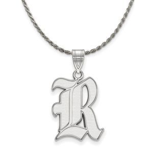 Sterling Silver Rice U. Large 'R' Pendant Necklace - 18 Inch